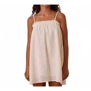 NEW RYLEE + CRU sahara mini dress in white
